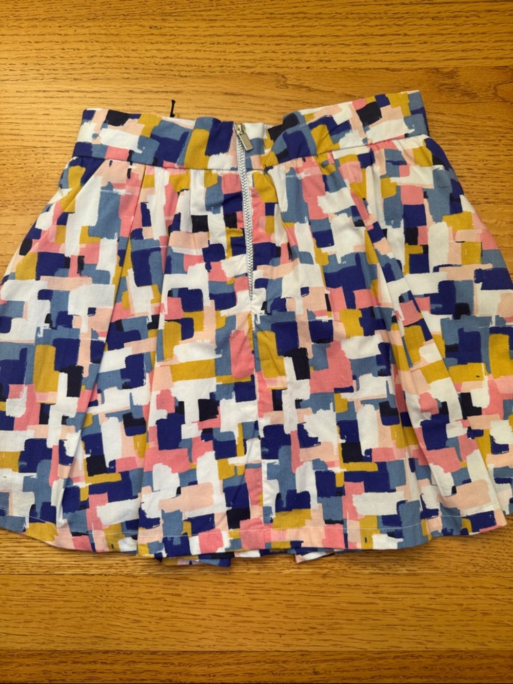 Jean Bourget Multicolor Patterned Skirt - Pink, Blue, Yellow, Navy - Picture 6 of 7